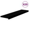 vidaXL N&aacute;&scaron;lapy na schody 20 ks hnědo-čern&eacute; 100x25x2 cm masivn&iacute; dub
