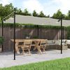 vidaXL Pergola se zatahovac&iacute; střechou kr&eacute;mov&aacute; 589 x 292 x 230 cm