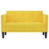 vidaXL Loveseat Sofa žlut&aacute; 111 cm textil
