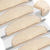 vidaXL Schodov&eacute; rohože 10 ks 65 x 21 x 4 cm kr&eacute;mov&eacute;, půlkulat&eacute;, velk&eacute;