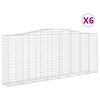 vidaXL Klenut&eacute; gabionov&eacute; ko&scaron;e 6 ks 400x50x160/180cm pozinkovan&eacute; železo