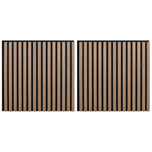 vidaXL Akustické stěnové panely 2 ks lamelové 60,5x60 cm Dubová dýha