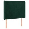 vidaXL Čelo postele typu u&scaron;&aacute;k tmavě zelen&eacute; 93x16x118/128 cm samet