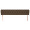 vidaXL Čelo postele typu ušák tmavě hnědé 203x23x78/88 cm textil