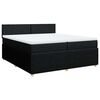 vidaXL Box spring postel s matrac&iacute; čern&aacute; 200x200 cm textil
