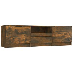 vidaXL TV skř&iacute;ňka kouřov&yacute; dub 140 x 35 x 40 cm kompozitn&iacute; dřevo
