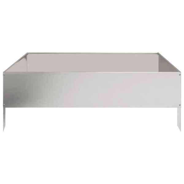 vidaXL Zahradn&iacute; vyv&yacute;&scaron;en&yacute; z&aacute;hon 100 x 100 x 33,5 cm nerezov&aacute; ocel