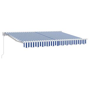 vidaXL R&aacute;m mark&yacute;zy Modr&aacute; a b&iacute;l&aacute; 250 x 200 cm