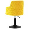 vidaXL Otočn&aacute; j&iacute;deln&iacute; židle hořčicově žlut&aacute; samet