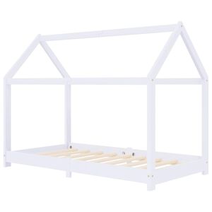 vidaXL R&aacute;m dětsk&eacute; postele b&iacute;l&yacute; masivn&iacute; borovice 70 x 140 cm