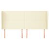vidaXL Čelo postele typu u&scaron;&aacute;k kr&eacute;mov&eacute; 163 x 23 x 118/128 cm uměl&aacute; kůže