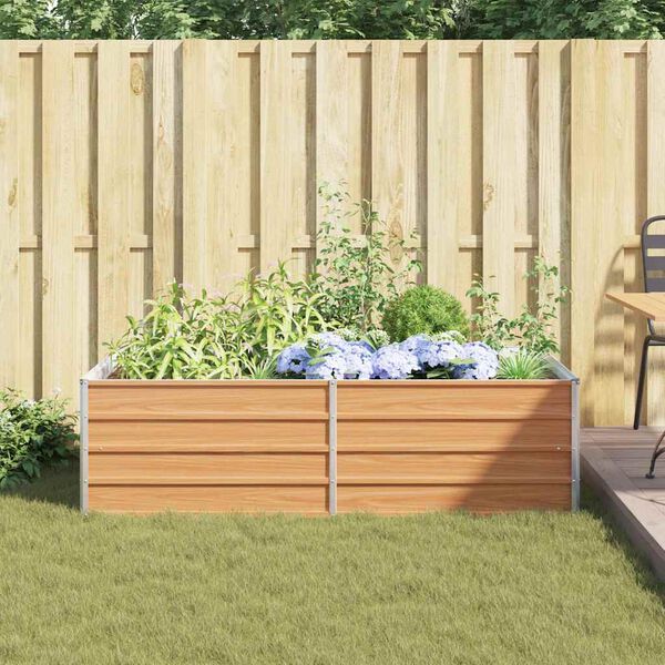 vidaXL Zahradní vyvýšený záhon 160x80x45 cm pozinkovaná ocel stříbrný