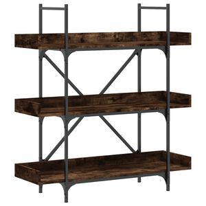 vidaXL Knihovna se 3 policemi kouřov&yacute; dub 100 x 33 x 108,5 cm kompozit