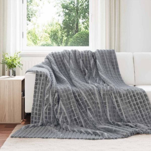 vidaXL Dekoračn&iacute; deky 6 pcs Tmavě &scaron;ed&aacute; 270 x 240 cm Fleece