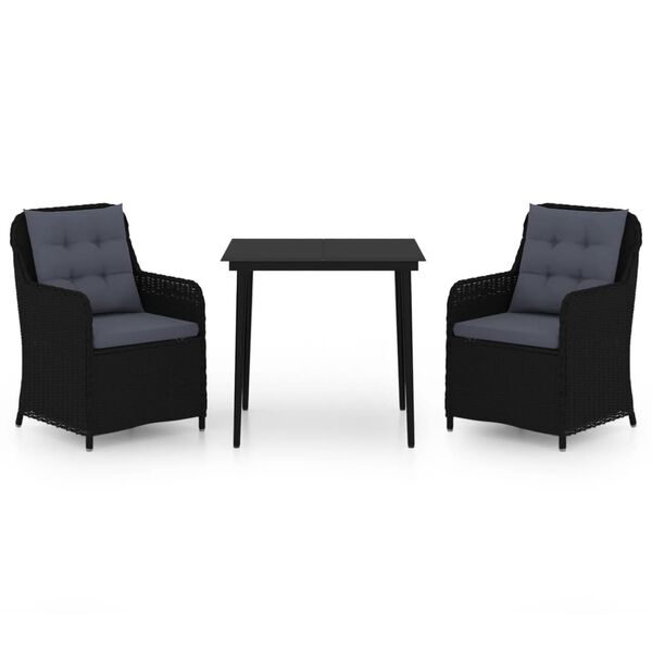 vidaXL 3d&iacute;ln&yacute; zahradn&iacute; j&iacute;deln&iacute; set čern&yacute;