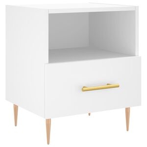 vidaXL Nočn&iacute; stolek b&iacute;l&yacute; 40 x 35 x 47,5 cm kompozitn&iacute; dřevo