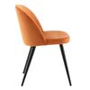 Venture Home J&iacute;deln&iacute; židle 2 ks Velvet samet čern&eacute; a rezavě oranžov&eacute;