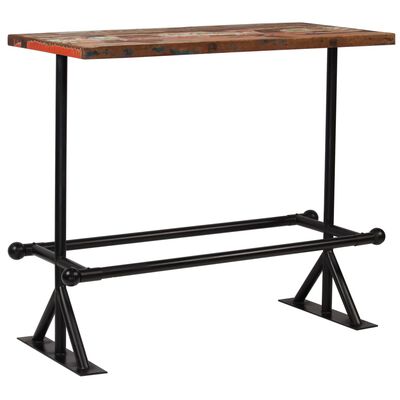 vidaXL Barový stůl masivní recyklované dřevo 120x60x107 cm vícebarvený