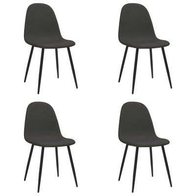 vidaXL Jídelní židle 4 ks 45 x 53,5 x 83 cm černé umělá kůže