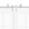 vidaXL Sada př&iacute;slu&scaron;enstv&iacute; pro posuvn&eacute; dveře 200 cm nerez ocel stř&iacute;brn&aacute;