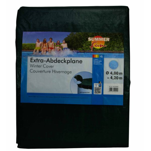 Summer Fun Zimní plachta na bazén kulatá 400–420 cm PVC zelená
