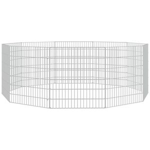 vidaXL Ohr&aacute;dka pro zv&iacute;řata 10 panelů 54 x 60 cm pozinkovan&eacute; železo