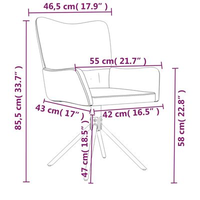 vidaXL Otočné jídelní židle 2 ks krémové samet