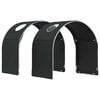 vidaXL Tunel postele 2 pcs Čern&yacute; 211 x 52,5 x 2 cm Polyester