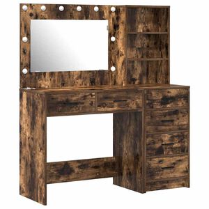 vidaXL Kosmetick&yacute; stůl Hněd&aacute; 78.5 x 41 x 135 cm Kompozitn&iacute; dřevo