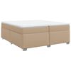 vidaXL Box spring postel s matrac&iacute; cappuccino 200 x 200 cm uměl&aacute; kůže