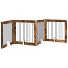 vidaXL Skl&aacute;dac&iacute; ps&iacute; br&aacute;na se stojany 4 pcs Kouřov&yacute; dub 401 cm