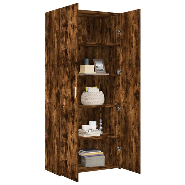 vidaXL Skříň highboard kouřový dub 80 x 42,5 x 185 cm kompozitní dřevo