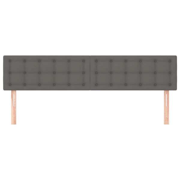 vidaXL Čela postele &scaron;ed&aacute; 160x5x78/88 cm uměl&aacute; kůže