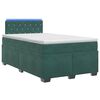 vidaXL Box spring postel s matrac&iacute; a LED Tmavě zelen&aacute; 120 x 190 cm