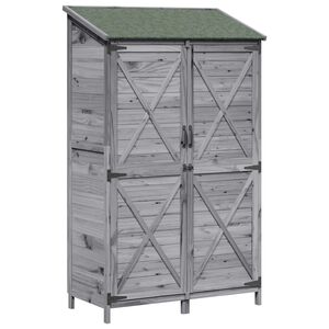 vidaXL Zahradn&iacute; shed &Scaron;ed&aacute; 106 x 56 x 176,5 cm Kompozitn&iacute; dřevo