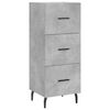 vidaXL Skř&iacute;ň highboard betonově &scaron;ed&aacute; 34,5x34x180 cm kompozitn&iacute; dřevo