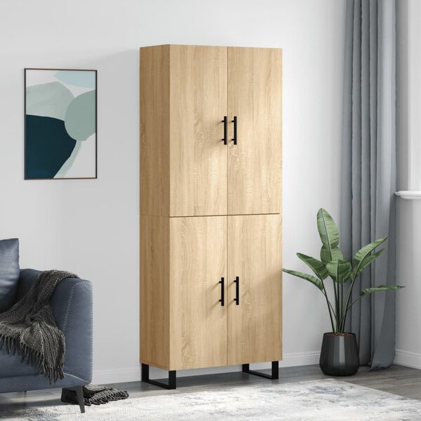 vidaXL Skř&iacute;ň highboard dub sonoma 69,5 x 34 x 180 cm kompozitn&iacute; dřevo