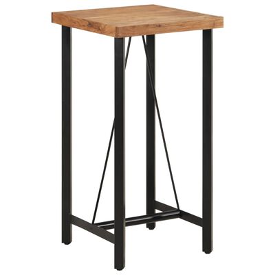 vidaXL Barový stolek 55 x 55 x 107 cm masivní akáciové dřevo a železo