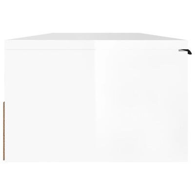 vidaXL Nástěnná skříňka lesklá bílá 102 x 30 x 20 cm kompozitní dřevo