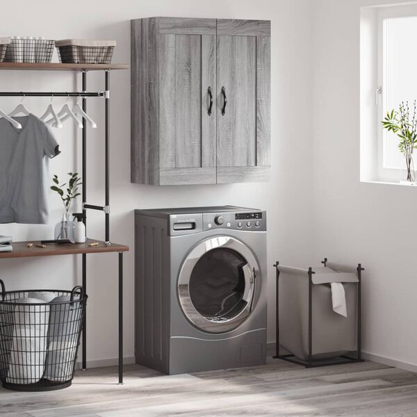 vidaXL N&aacute;stěnn&aacute; skř&iacute;ňka &scaron;ed&aacute; sonoma 69,5 x 34 x 90 cm kompozitn&iacute; dřevo