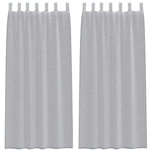 vidaXL Voile Z&aacute;clona 2 ks Tmavě &scaron;ed&aacute; 225 x 140 cm Polyester