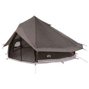 vidaXL Tipi stan 18m&iacute;stn&yacute; Hnědo&scaron;ed&yacute; Polyester a ocel
