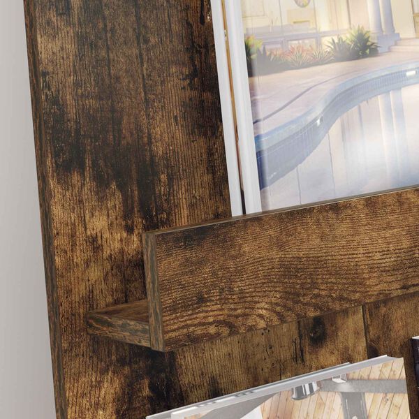 vidaXL Reg&aacute;l na časopisy Kouřov&yacute; dub 51 x 11 x 102 cm kompozitn&iacute; dřevo