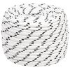 vidaXL Spl&eacute;tan&eacute; lodn&iacute; lano b&iacute;l&eacute; 12 mm x 25 m polyester
