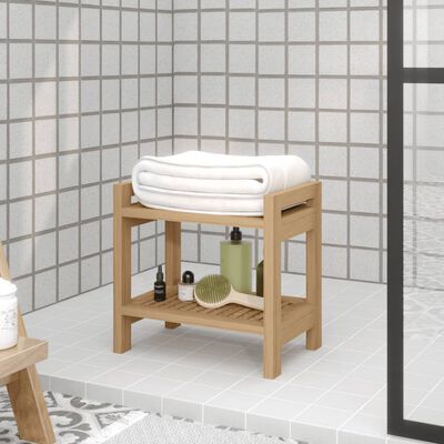 vidaXL Odkládací stolek do koupelny 45x30x45 cm masivní teakové dřevo