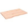 vidaXL Stoln&iacute; deska 80x50x(2-4) cm neo&scaron;etřen&yacute; masivn&iacute; dubov&eacute; dřevo