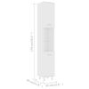 vidaXL Koupelnová skříňka bílá 30 x 30 x 179 cm kompozitní dřevo