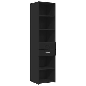 vidaXL Skř&iacute;ň highboard čern&aacute; 45 x 42,5 x 185 cm kompozitn&iacute; dřevo