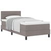 vidaXL Postel s boxspringem s čelo Taupe 90 x 200 cm textil