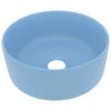 vidaXL Luxusn&iacute; umyvadlo kulat&eacute; matn&eacute; světle modr&eacute; 40 x 15 cm keramick&eacute;